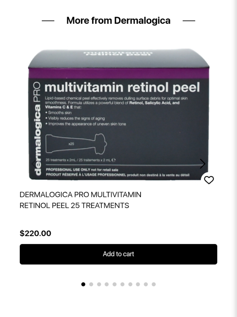 dermalogica multivitamin retinol peel - 5 Treatments